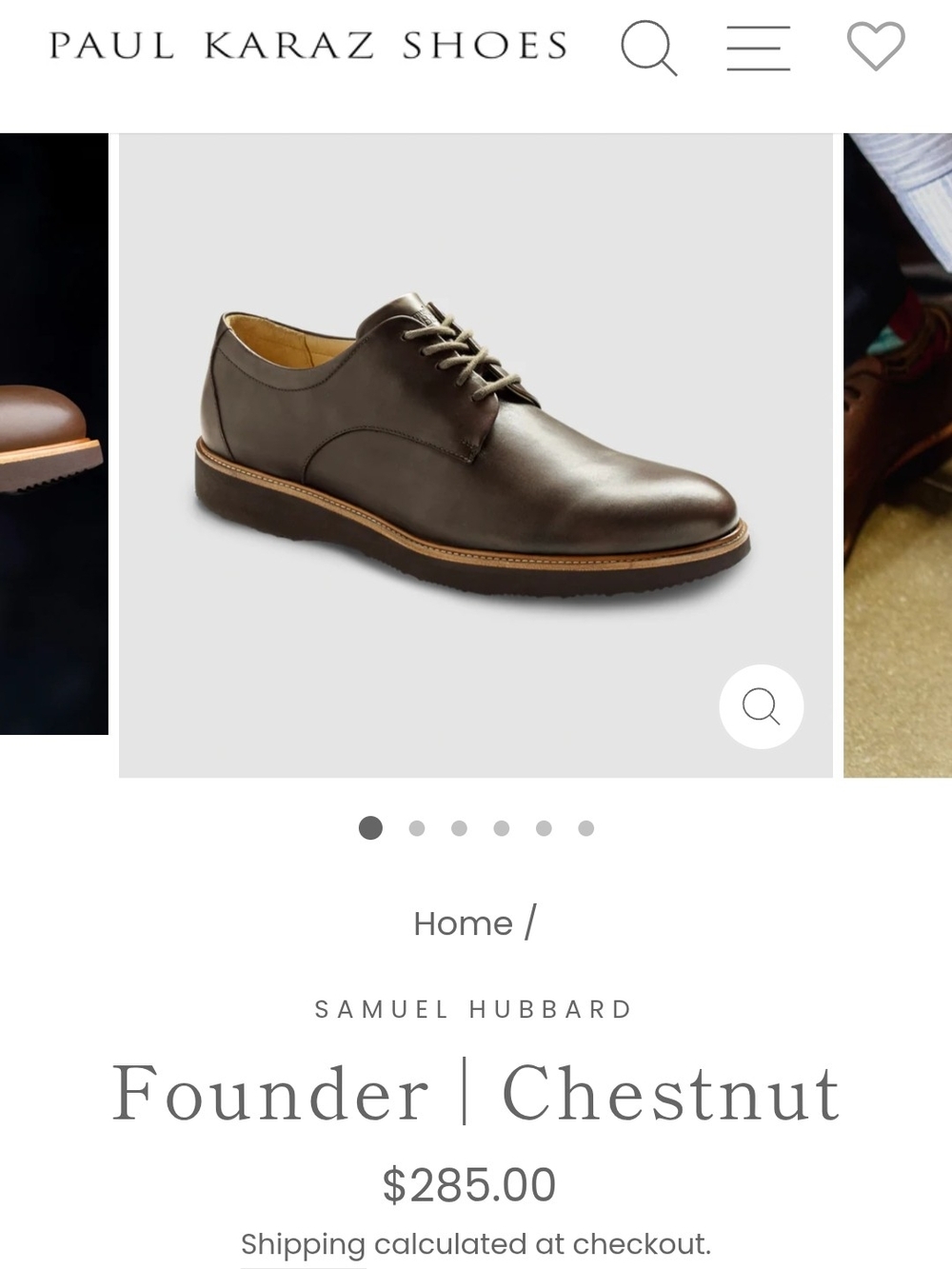 Samuel Hubbard Founder Derby in Chestnut